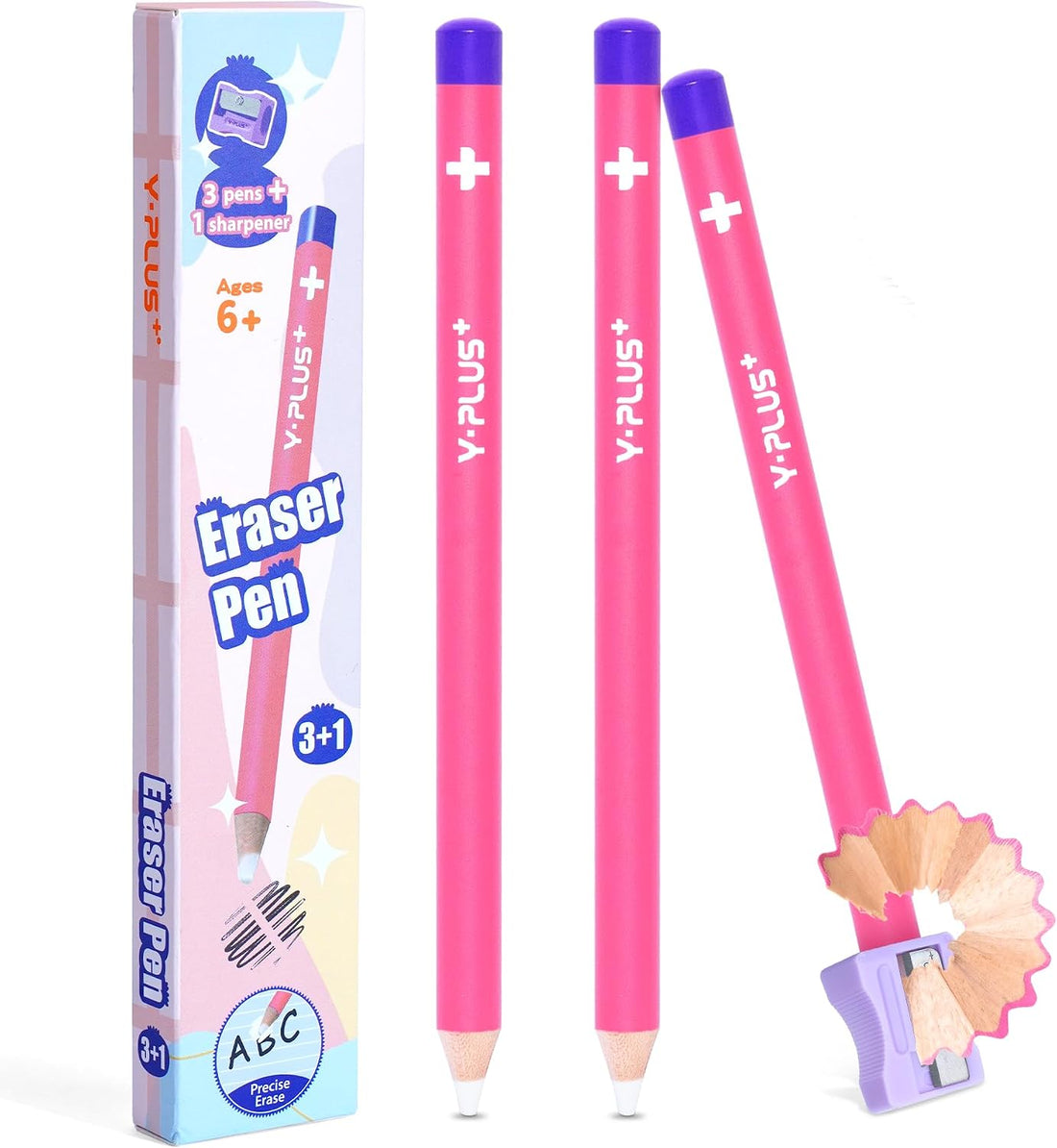 Detail Eraser Pencils with Sharpener
